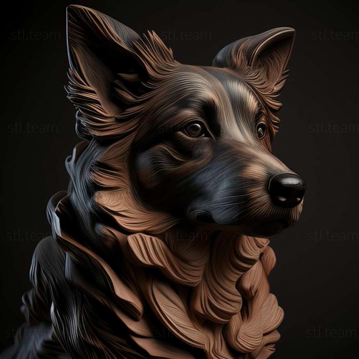 3D model Australian short tailed shepherd dog (STL)